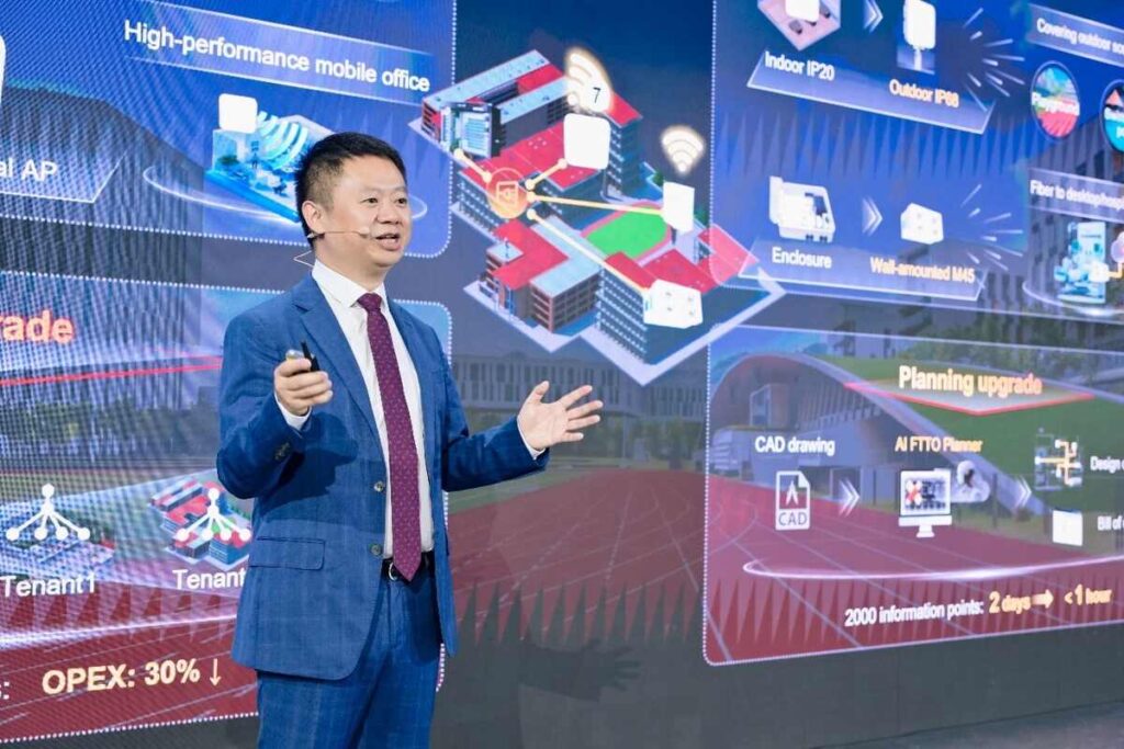 Perry Yang President_ Huawei Enterprise Optical Domain launched upgraded FTTO