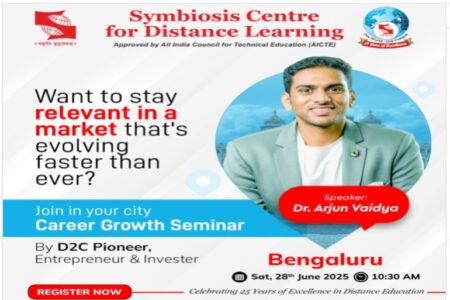 Special Career Growth Seminar by Dr. Arjun Vaidya in Bengaluru on the occasion of the Silver Jubilee Year of Symbiosis Centre for Distance Learning